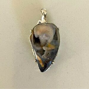 Unisex One of a Kind Shell Fossil 100 Million Years Old Pendant
